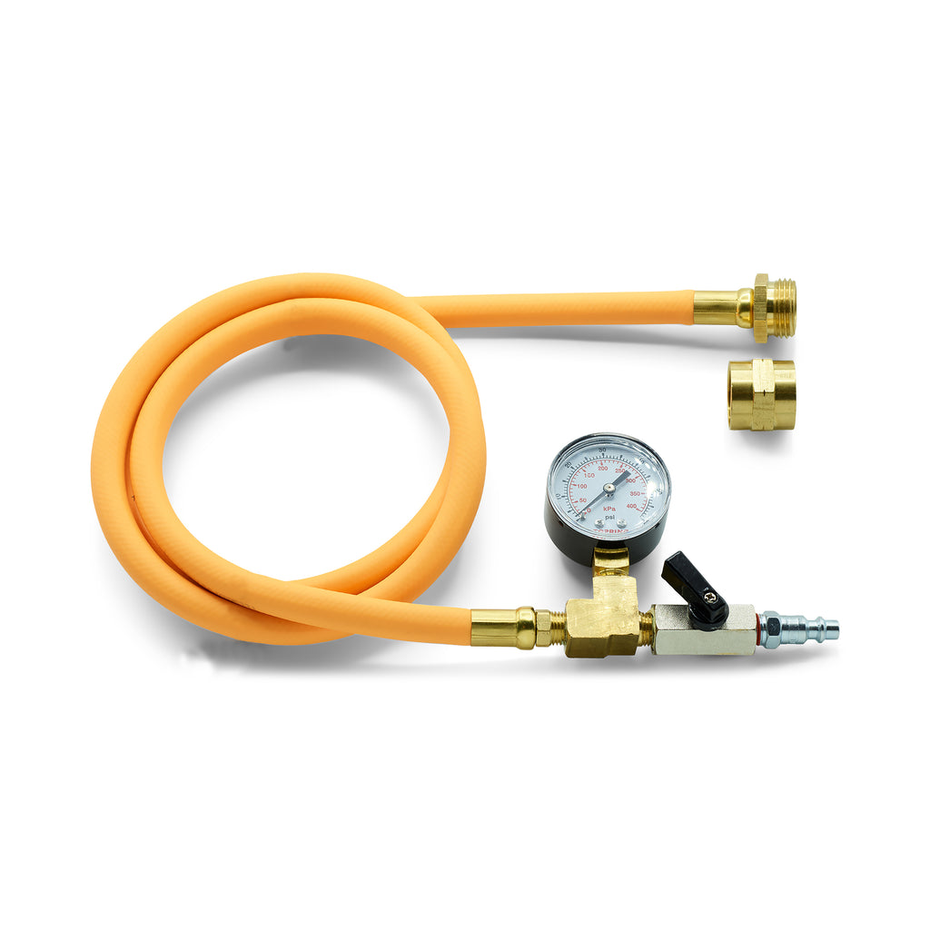 Compressed Air Water Blow Out Tool with Gauge Male and Female Connector winterize RV blowout plug 
